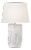 AERIN by Visual Comfort Signature Klint 28" Table Lamp in Matte White with Linen Shade For Sale