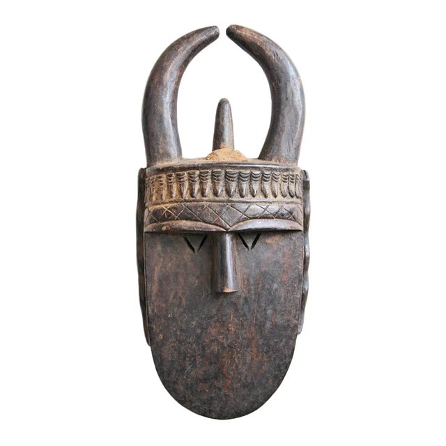 Mid 20th Century Vintage Mid 20th Century Carved Wood Toma Mask Guinea For Sale - Image 5 of 5