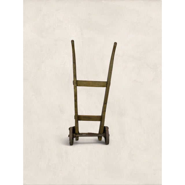 Victorian Antique English Wooden Sack Truck With Iron Fittings For Sale - Image 3 of 5