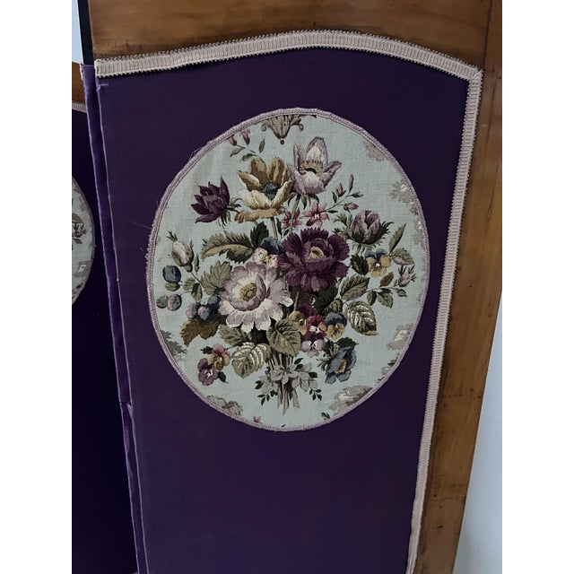 Four-Panel Screen with Oval Tapestry For Sale - Image 4 of 10