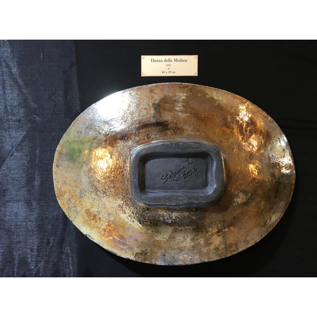 Raku Ceramic Centerpiece Plate Dance of the Jellyfish, Italy, 2024 For Sale - Image 3 of 8