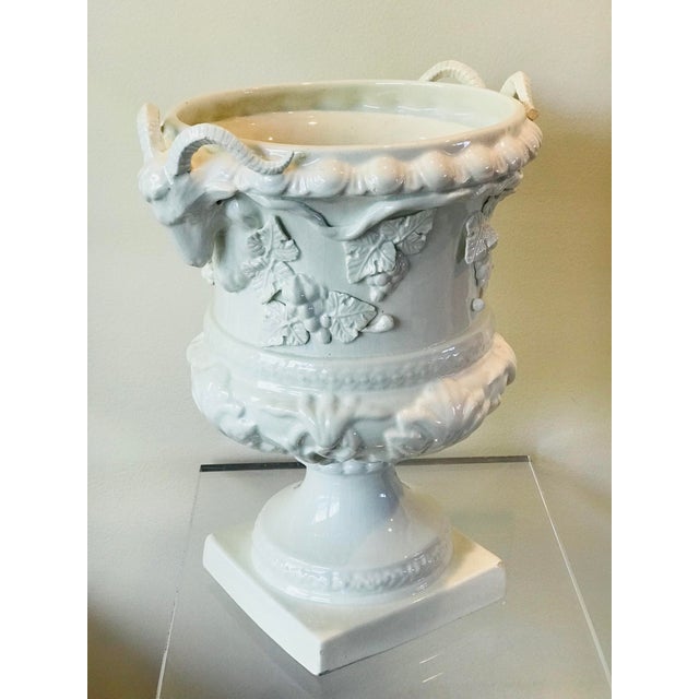 1950s Spanish Faience Urn For Sale - Image 4 of 12