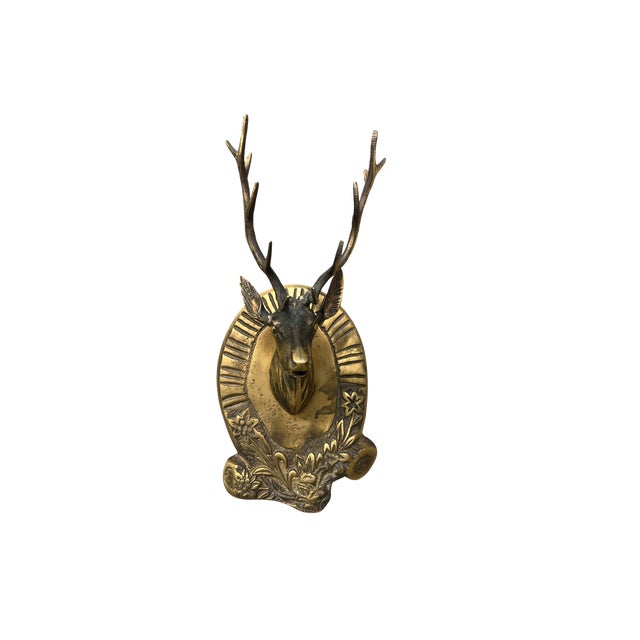Rustic Brass Deer Wall Hook, 2000s For Sale - Image 10 of 10