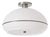Nova of California Modern Morelli Flush Mount Ceiling Lights - Mid Century Fixure Lamp, Satin Nickel Steel, For Sale
