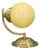 Art Deco Czech Brass and Champagne Glass Wall Light, 1930s For Sale