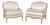 Louis XV Style White Upholstered Bergeres, Pair For Sale