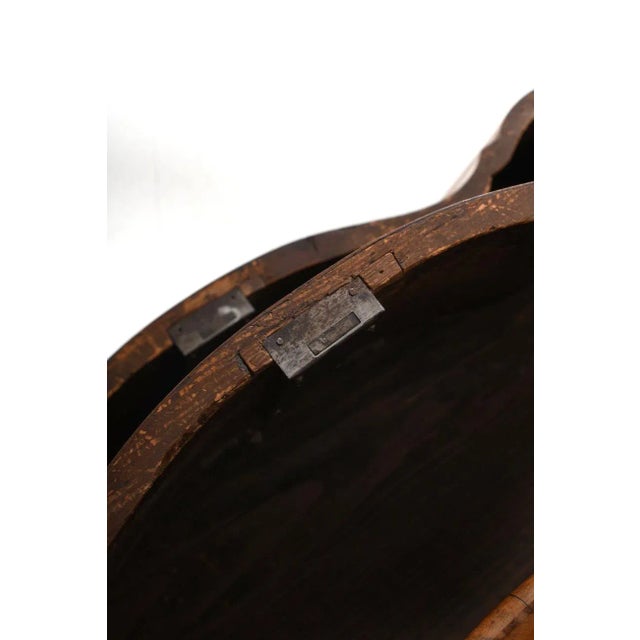 Antique Walnut Vitrine Cabinet For Sale - Image 11 of 13