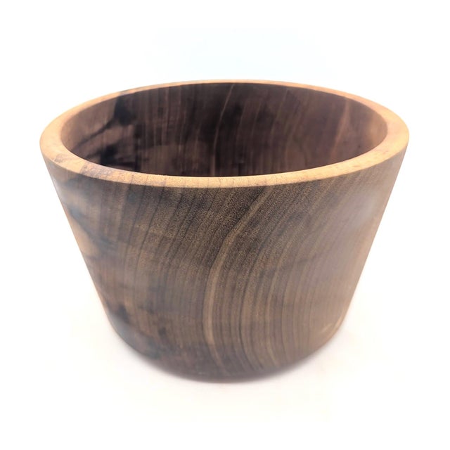 Farmhouse Vintage Turned & Lathed Myrtlewood Bowl For Sale - Image 3 of 11