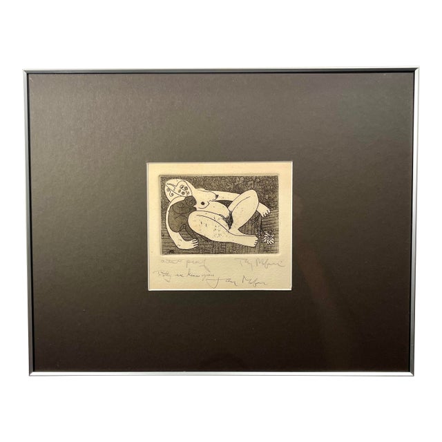 Vintage 1960s Tony Mafia Mother & Child Etching Signed Artist Proof For Sale