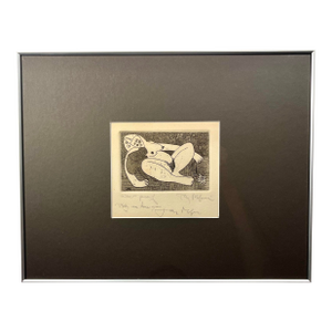 Vintage 1960s Tony Mafia Mother & Child Etching Signed Artist Proof