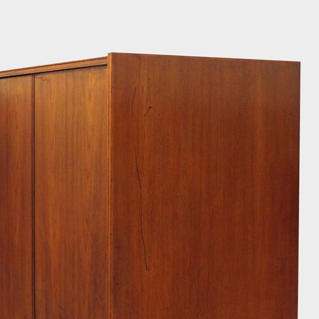 Wood Vintage Scandinavian Four-Door Wardrobe in Teak, 1960s For Sale - Image 7 of 9