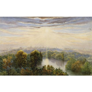 Unkniown, Buckingham Palace from the Indian Office Upper Window, London, Watercolour For Sale