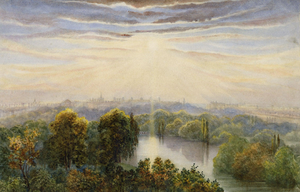 Unkniown, Buckingham Palace from the Indian Office Upper Window, London, Watercolour