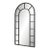 Black Metal Arched Windowpane Wall Mirrors For Sale
