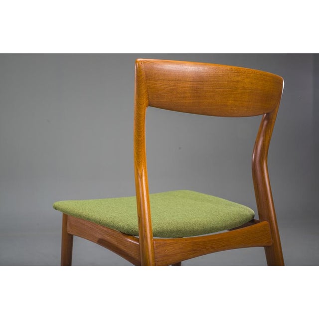 Mid-Century Modern Set of Dining Teak Chairs attributed to R. Borregaard for Viborg, 1970s For Sale - Image 3 of 14