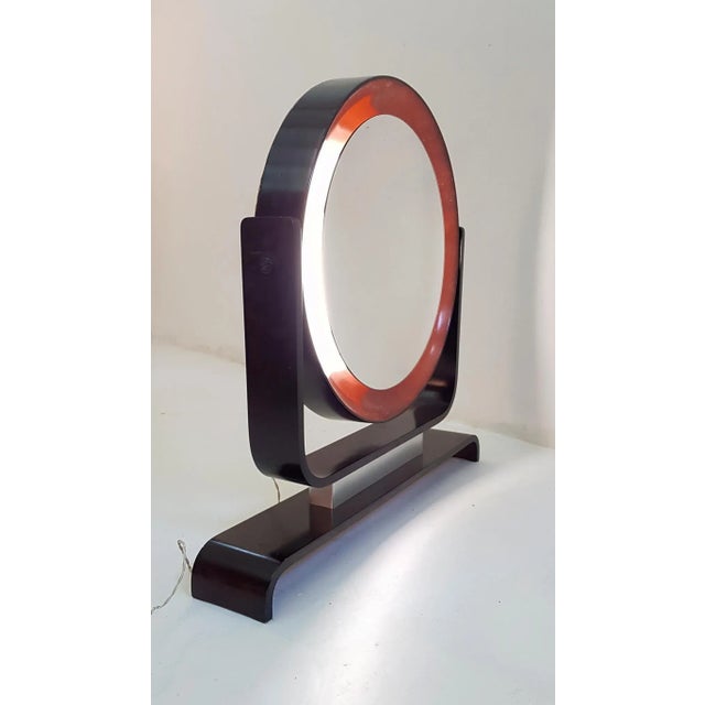 Mid-Century Italian Backlit Vanity Mirror, 1960s For Sale - Image 4 of 6