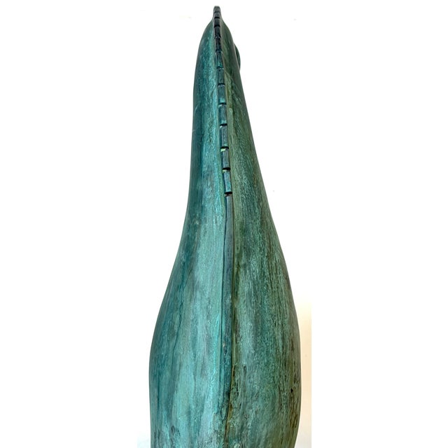 Monumental Italian Modernist Patinated Bronze Horse Sculpture, Etruscan Taste For Sale - Image 12 of 12