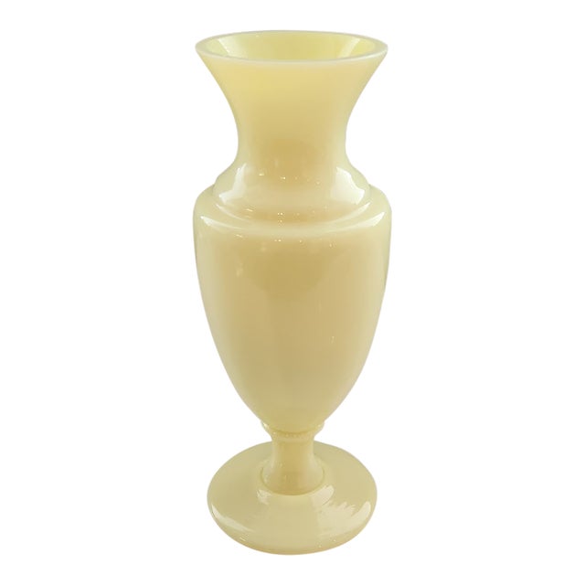 1990s Yellow Glass Vase For Sale