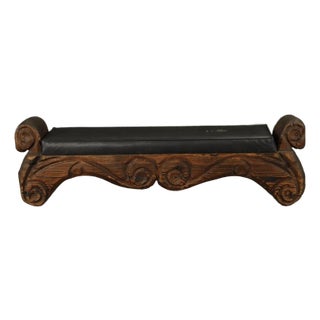 Vintage Mid-Century Tiki Polynesian Carved Wood Bench by Witco, 1960s For Sale