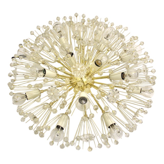 Large Mid-Century Snowball Ceiling Lamp by Emil Stejnar for Rupert Nikoll, 1950s For Sale