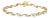 10k Yellow Gold 1.00 Cttw Round-Cut Diamond Floral S-Link 7.50" Bracelet (I-J Color, I2-I3 Clarity) For Sale