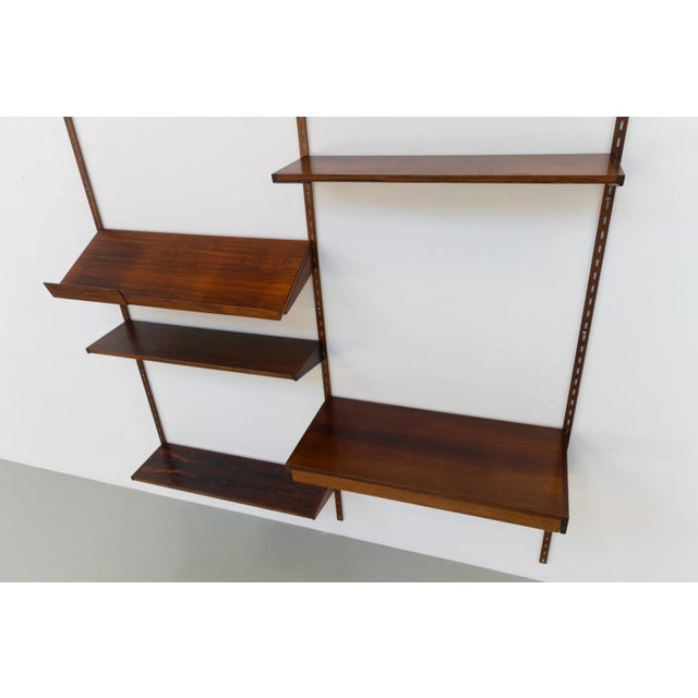 Danish Rosewood 2-Bay Wall Unit with Desk in by Kai Kristiansen for FM Feldballes Møbelfabrik, 1960s For Sale - Image 6 of 18