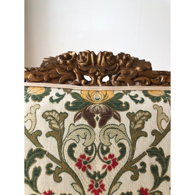French Eccentric French Louis XVI Style Giltwood Settee For Sale - Image 3 of 5