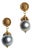 1990s 22K Gold and Tahitian Pearl Drop Earrings by Deborah Lockhart Phillips, Pair For Sale