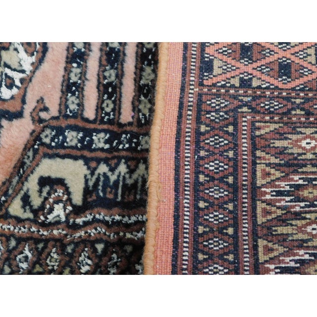 Vintage Hand Woven 42" x 25" Bokara Rug For Sale - Image 12 of 13