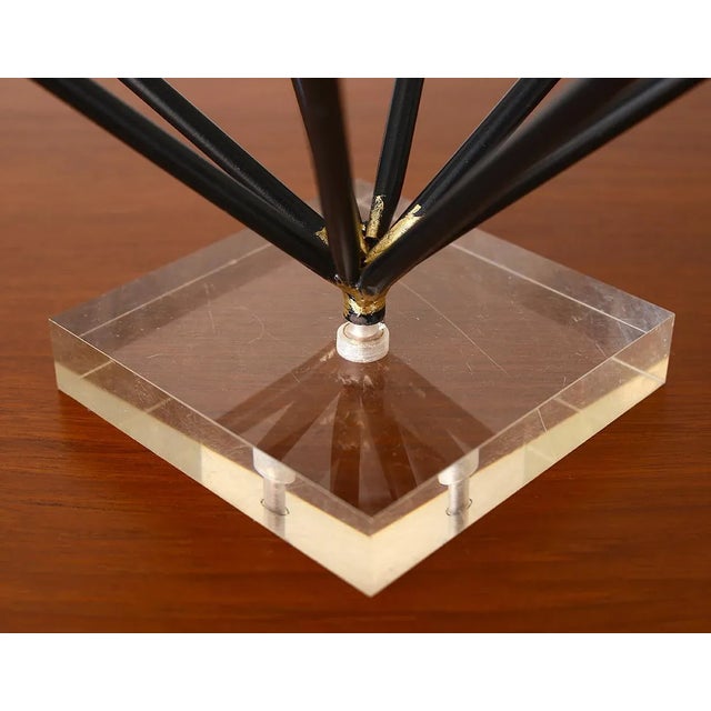 Vintage Modernist Abstract Black Metal Art Sculpture For Sale In San Francisco - Image 6 of 11