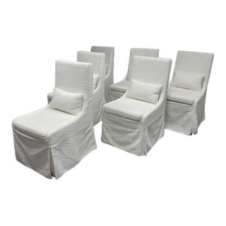 Matthew Williams for Uttermost Coley White Armless Dining Chairs, Set of Six For Sale