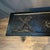 Ebony Ebony Spanish Console Table or Sofa Table With Carved Top and Iron Stretchers For Sale - Image 8 of 12