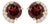Beautiful Red Gemstone Earlobe Studs - Garnet Round Cut Cz Studs - A Pair For Sale