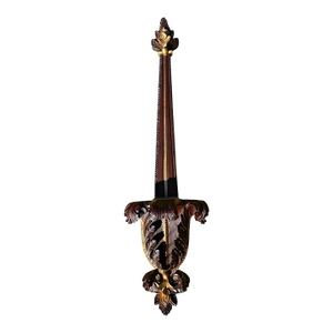 Vintage Wall Plate Holder Parcel Gilded Mahogany Finish