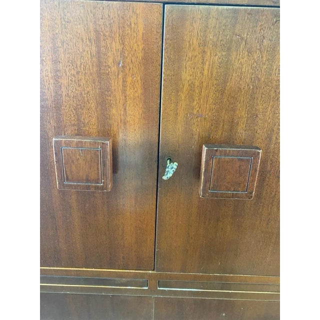 Tommi Parzinger 1940s Art Deco Mahogany Illuminated Bar For Sale - Image 4 of 11