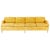 Jack Lenor Larsen 4 Seat Sofa on Brass Legs For Sale