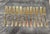 Vintage Mid-Century Dirilyte "Regal" Flatware Set - Solid Golden Bronze - Large 115-Piece Service Assortment With Original 2-Tier Wood Chest For Sale In Tampa - Image 6 of 12