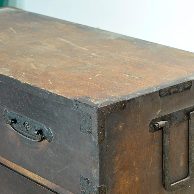 Brown Japanese Tansu Chest of Drawers, 1870s For Sale - Image 8 of 16
