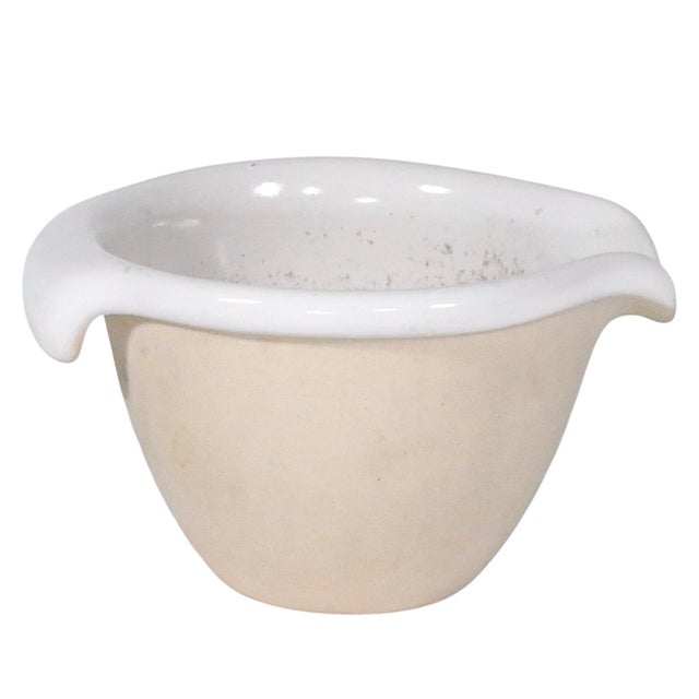 Sand Mid 20th Century Bennington Pottery Batter Mixing Bowl Att. To David Gil For Sale - Image 8 of 9