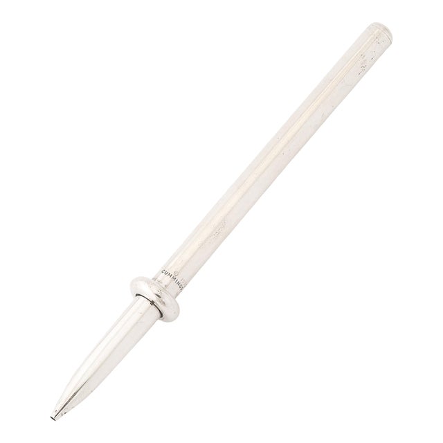 Rare Minimal Sterling Silver Ballpoint Pen, Tiffany & Co Signed Angela Cummings For Sale