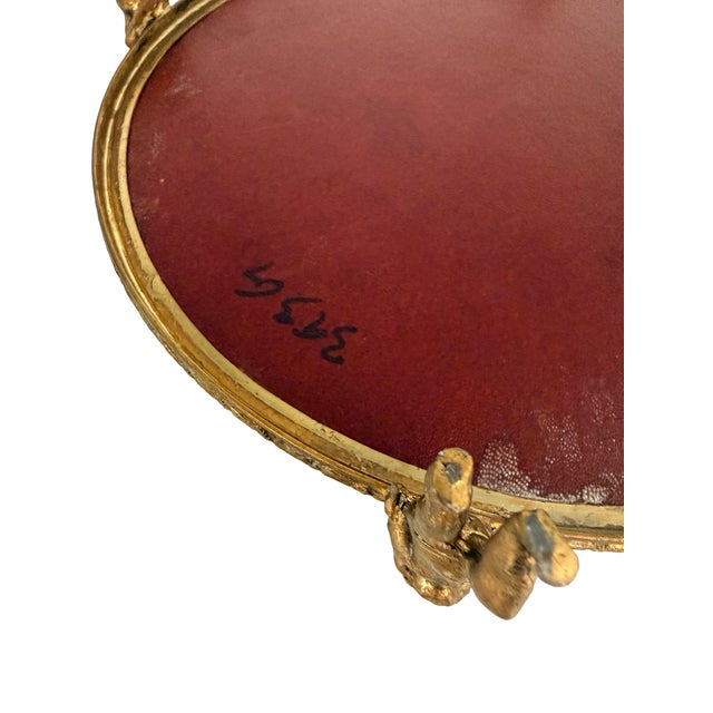 Brass Late 19th Century French Ormolu Putti Plateau Mirror Tray For Sale - Image 8 of 8