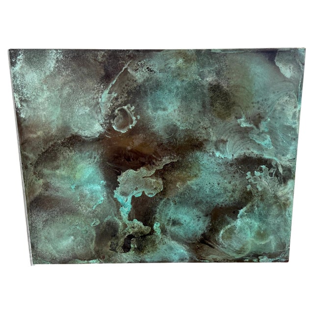 Late 20th Century Treloar, Shallow Water, Verdigris-Patinated Copper Panel, No. 3000/c, 36" x 44" For Sale - Image 5 of 18
