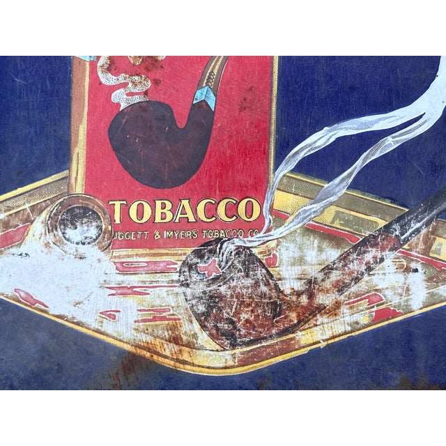 Velvet Smoking Tobacco Antique Advertising Porcelain Sign For Sale - Image 4 of 13