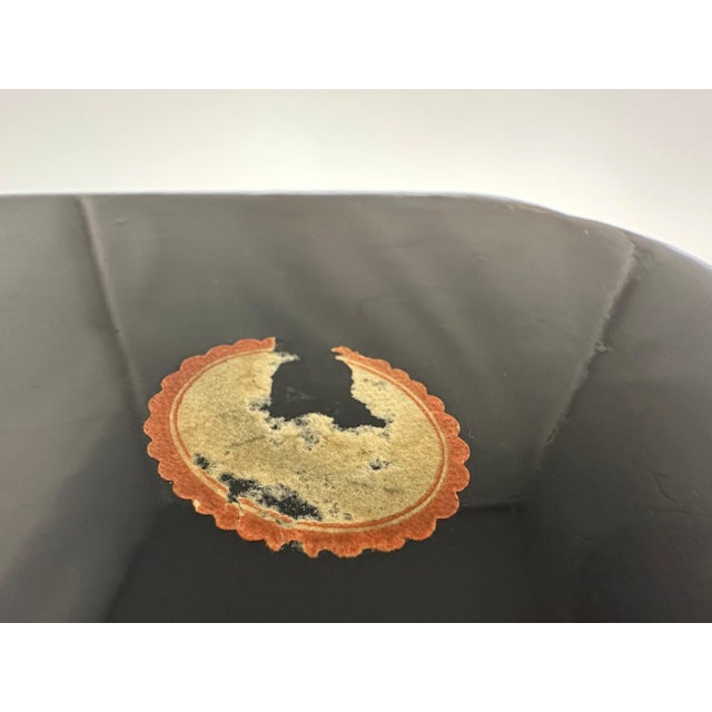 Antique Japanese Maki-E Lacquer Tray: Koi Fish and Floral Design For Sale - Image 4 of 9