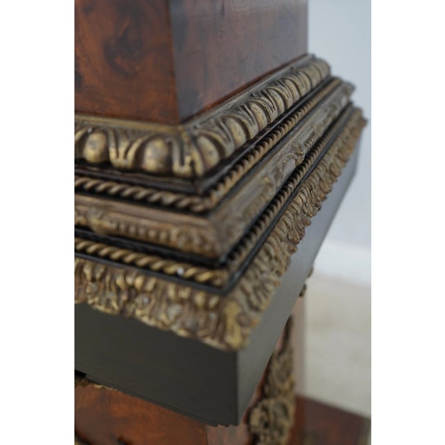 Traditional Pair Burl Walnut French Empire Obelisks For Sale - Image 3 of 10