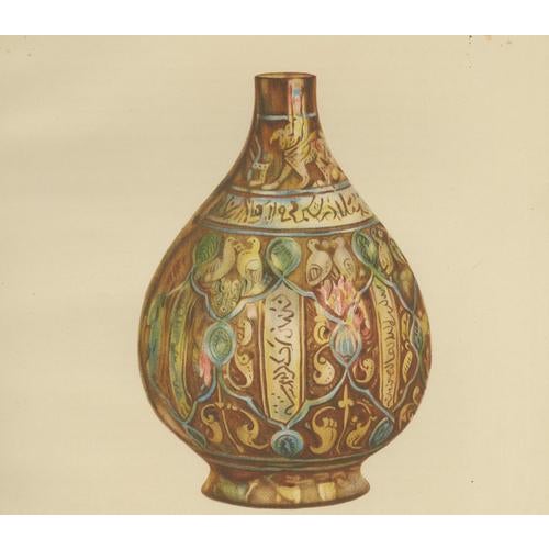 Henry Wallis, Lustreware Bottle Vase, 1899, Chromolithograph For Sale - Image 4 of 11