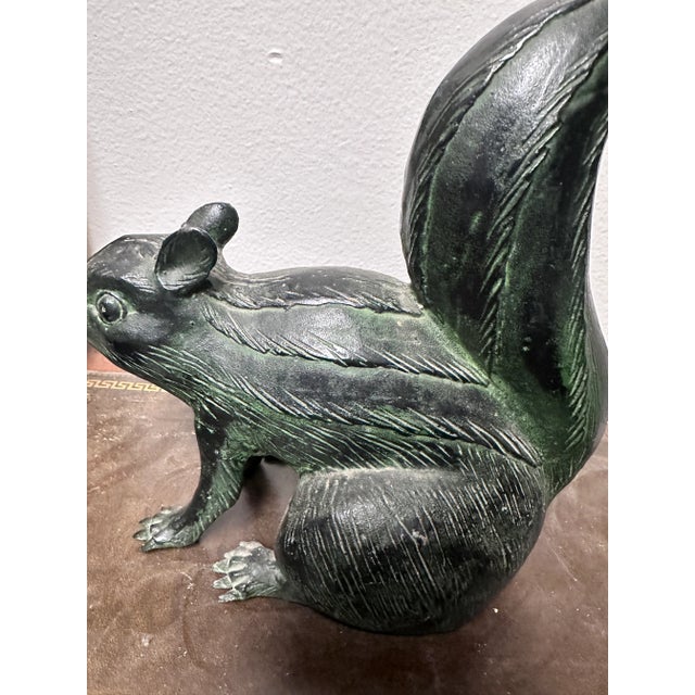1960s Vintage Bronze Squirrel Sculpture For Sale - Image 5 of 12