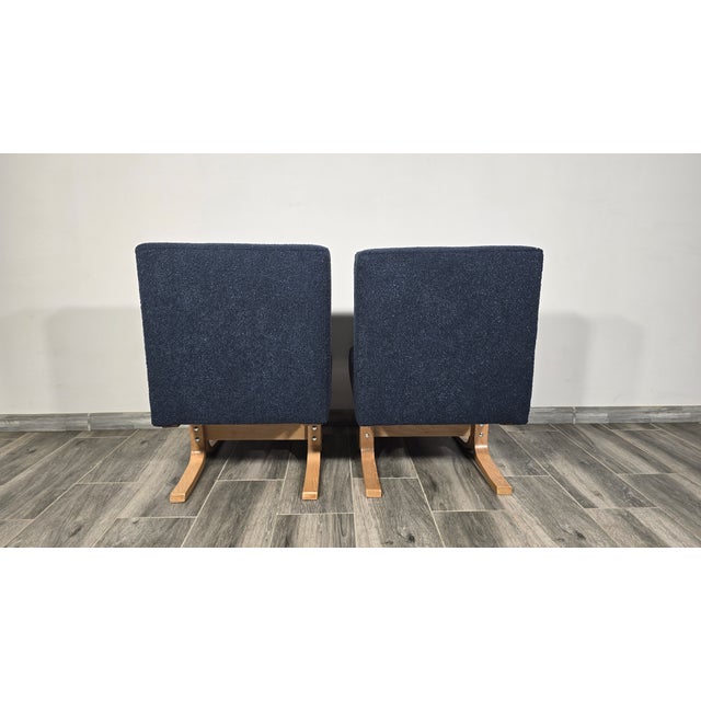 Blue Chairs by Ludvik Volak, 1960s, Set of 2 For Sale - Image 8 of 10