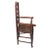 English Georgian Oak Woven Seat Ladderback Armchair For Sale - Image 4 of 7