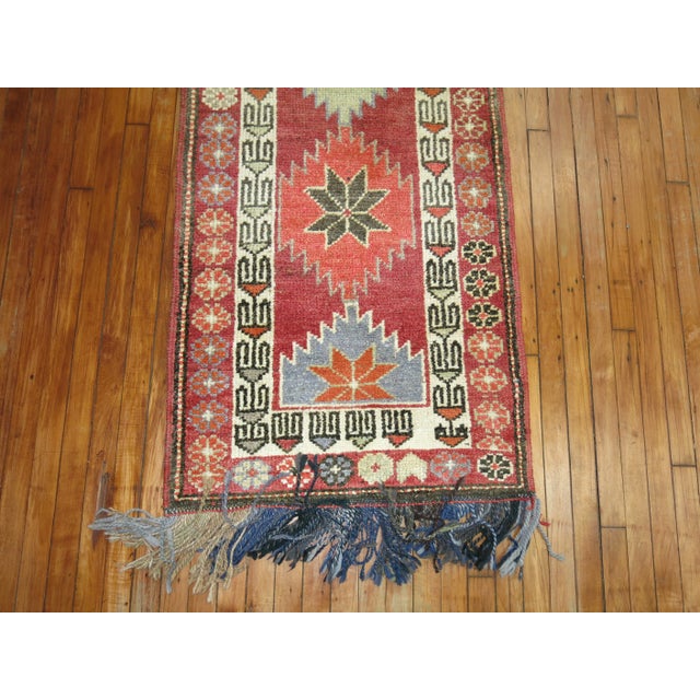 Vintage Turkish Anatolian Tribal Runner - 2'7" x 13'9" For Sale - Image 4 of 8